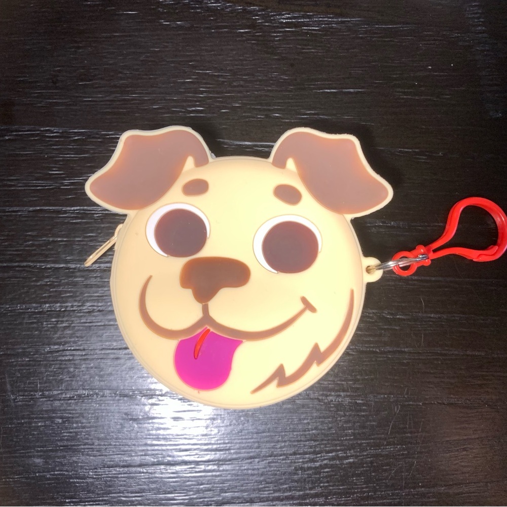 Dog Face Coin Purse - Beige